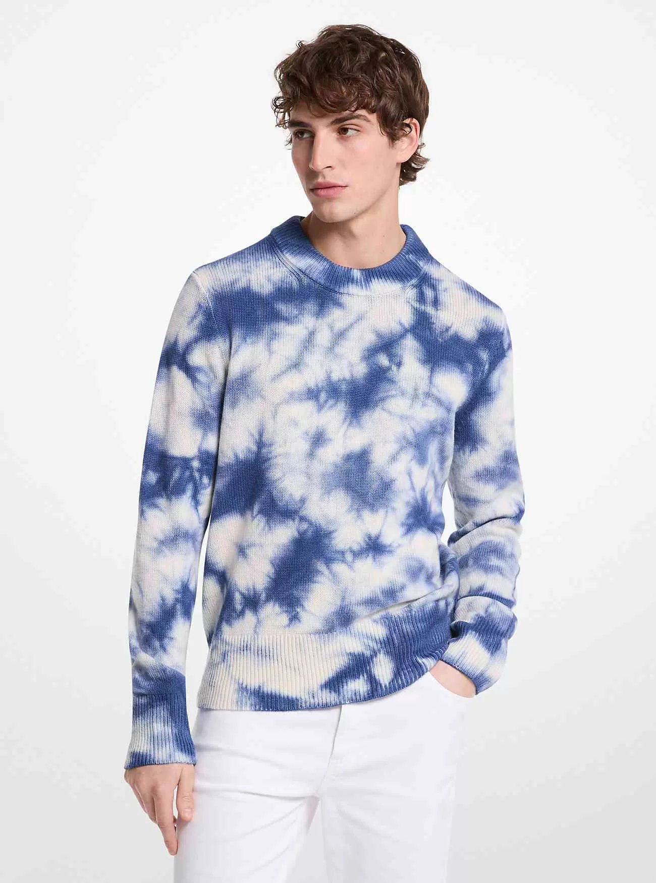 Tie Dye Wool and Cashmere Crewneck tröja