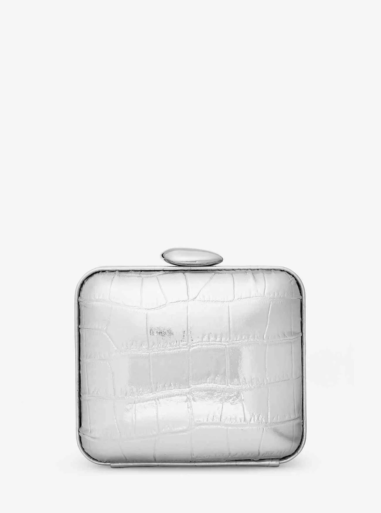 Tina Mini Metallic Python Präglat Läder Minaudie re