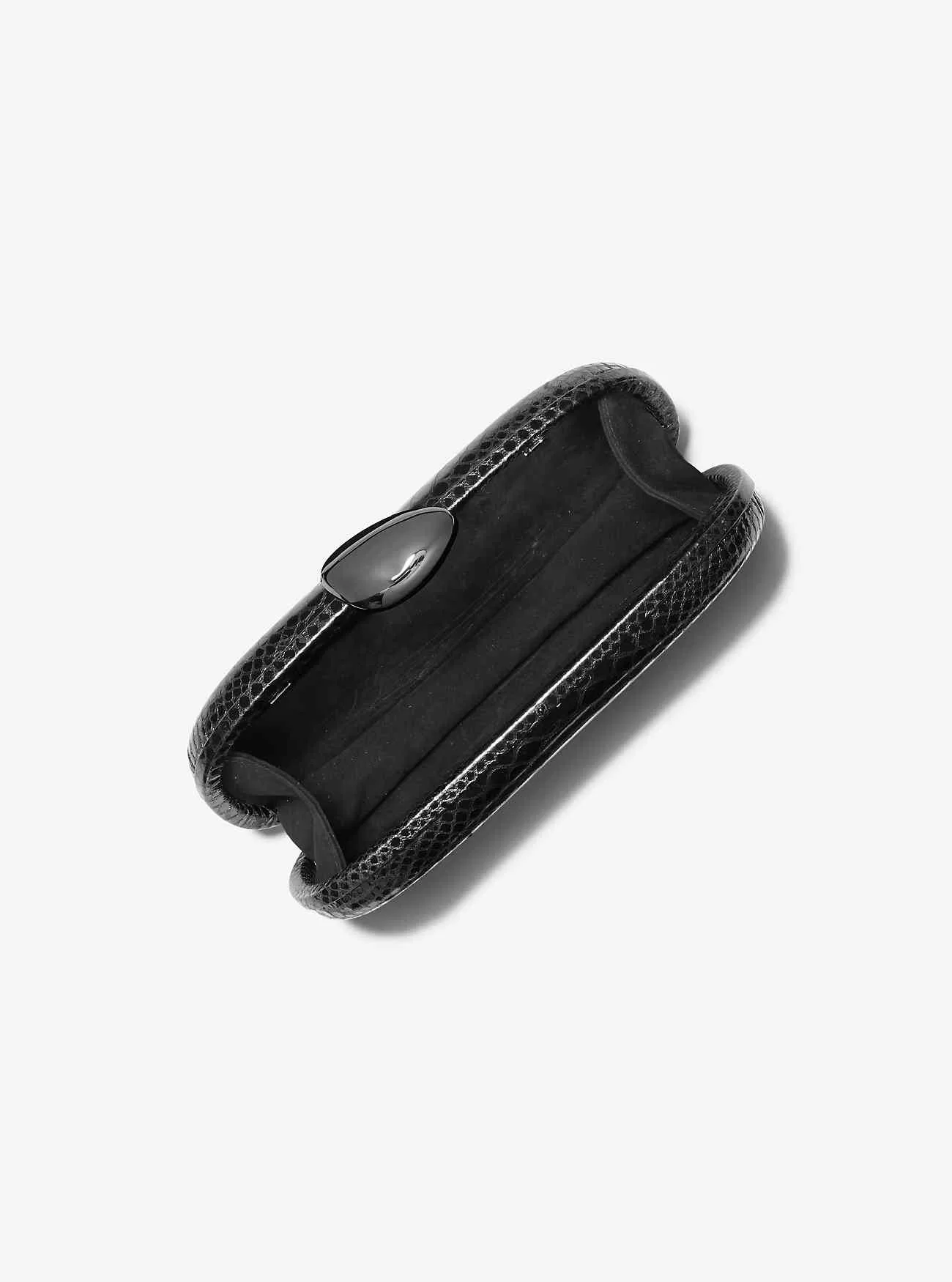 Tina Small Python-präglat läder Minaudière