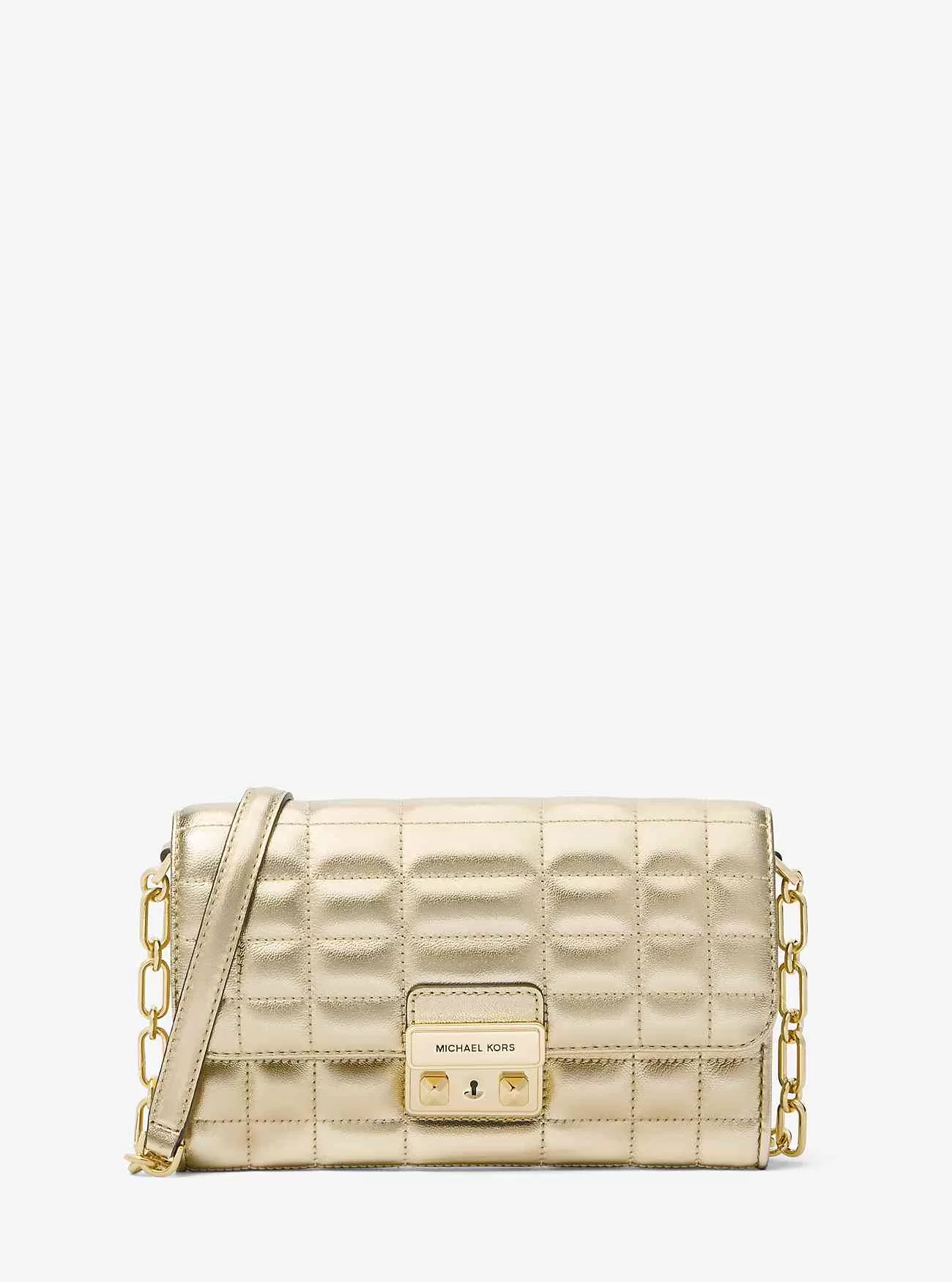 Tribeca Metallic Leather Convertible Crossbody-väska