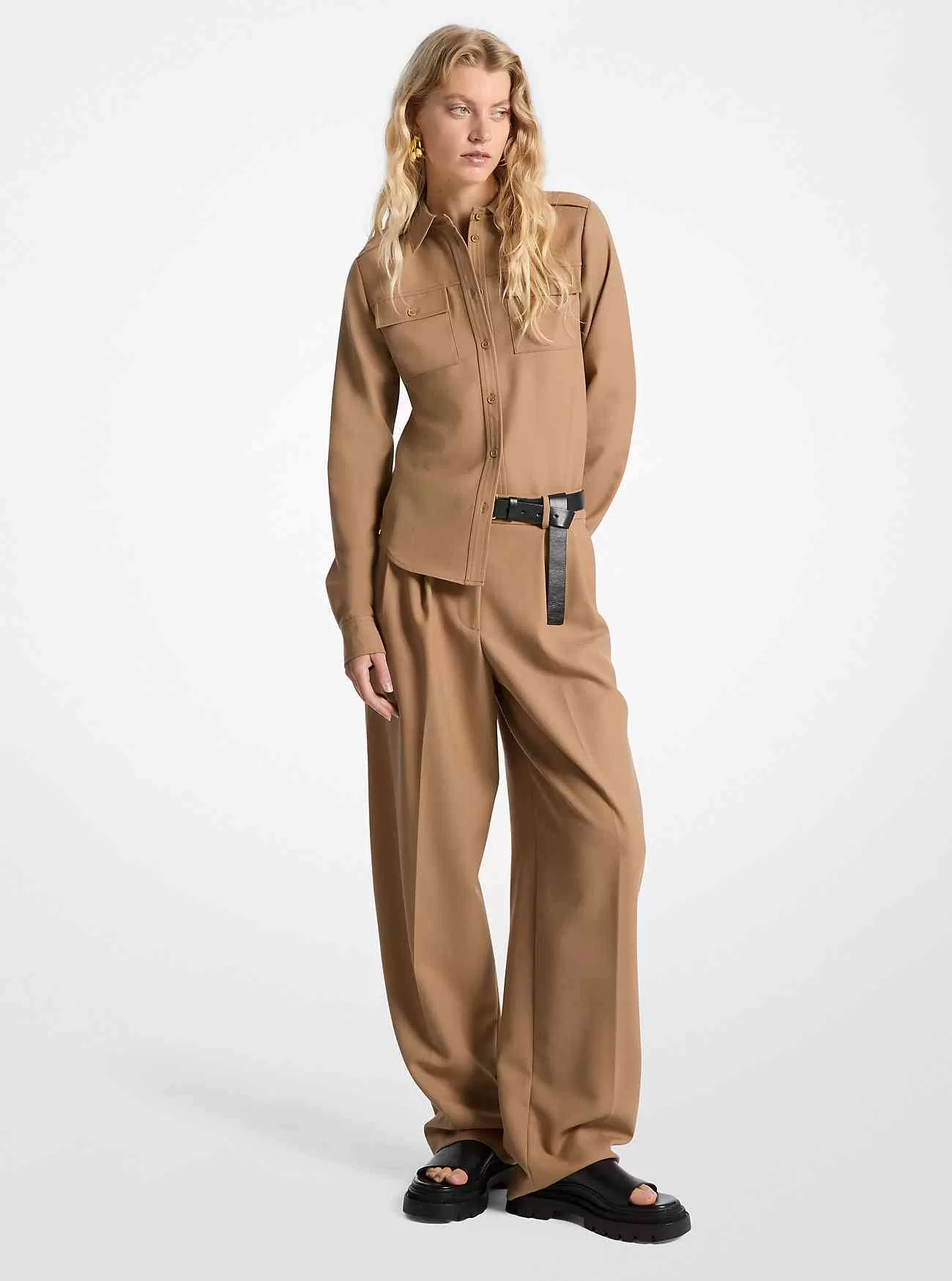 Utilityskjorta i ullblandning