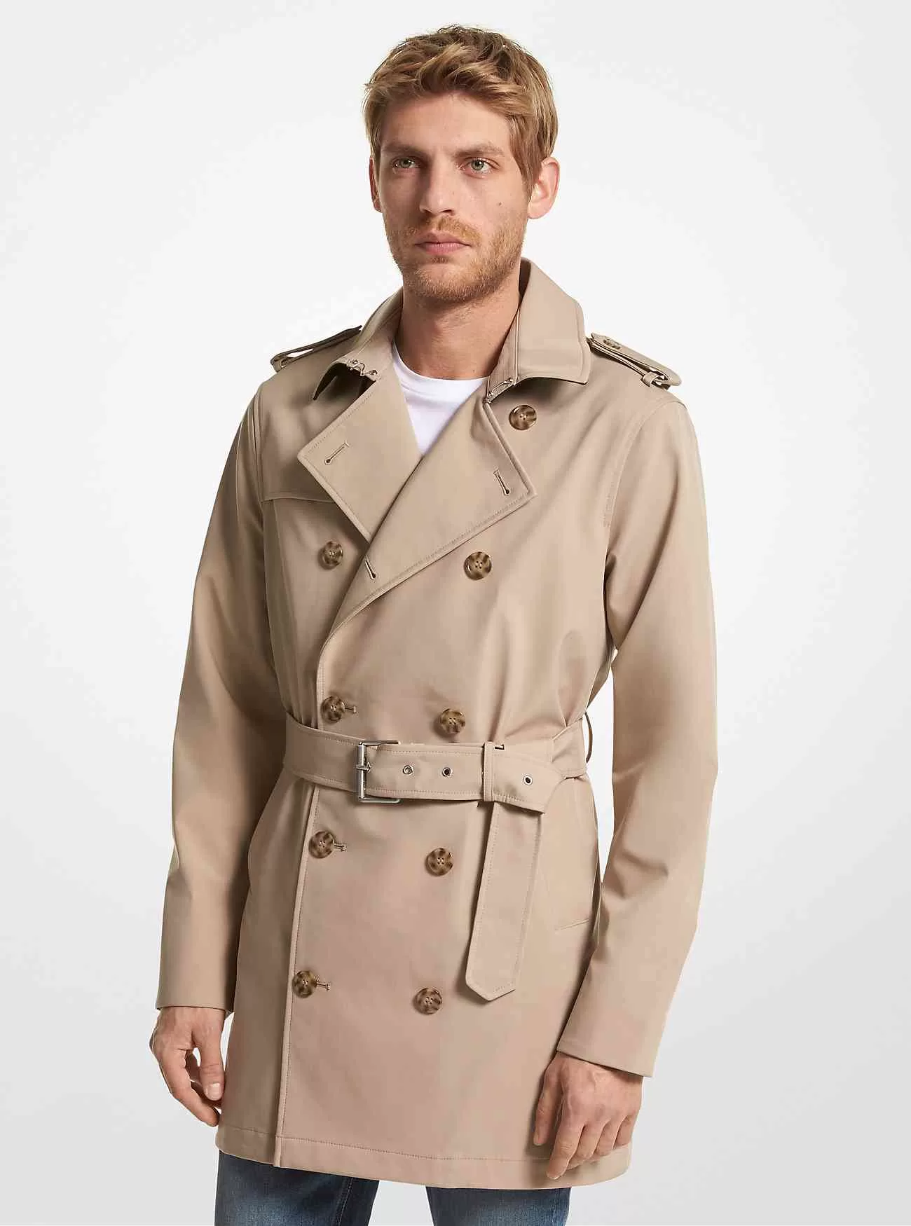 Vävd trenchcoat